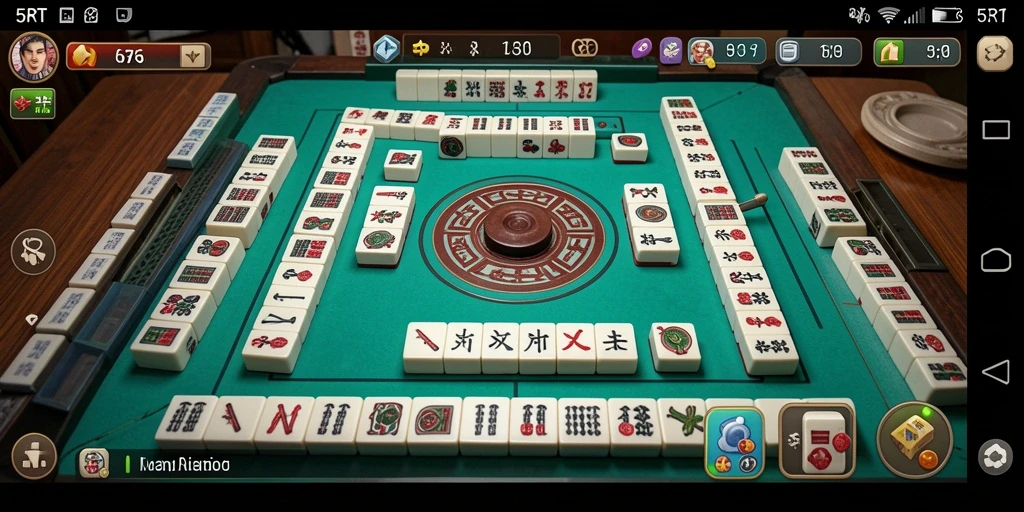 Screenshot utama 5RT menunjukkan gameplay Mahjong yang menarik.