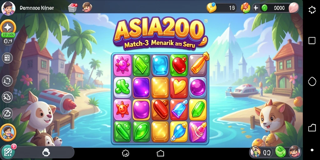 Tampilan seru gameplay ASIA200 yang penuh warna.