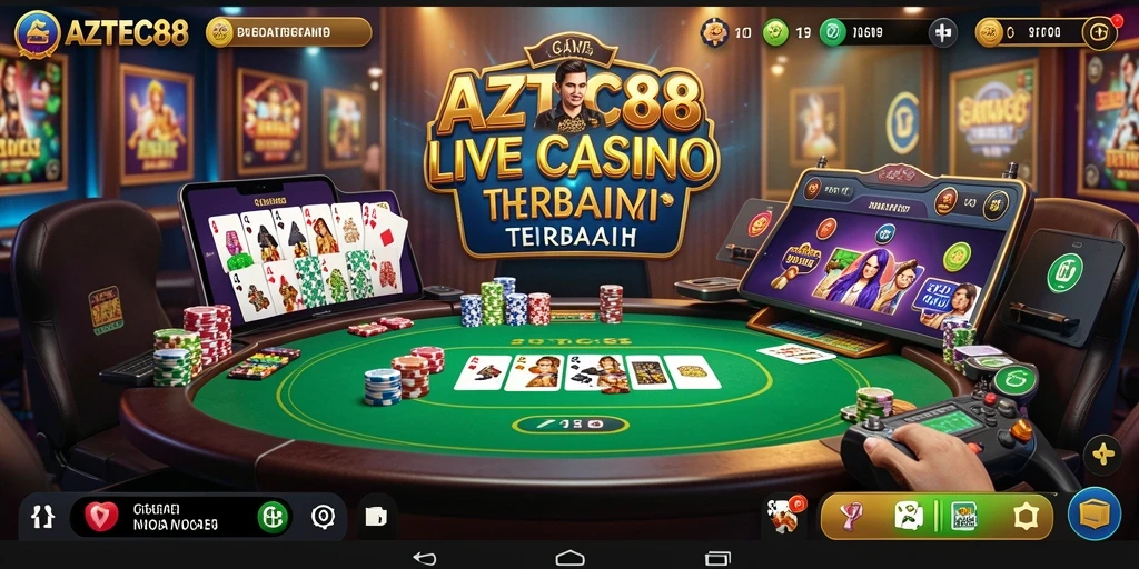 Tampilan gameplay AZTEC88 yang menakjubkan dalam aplikasi Live Casino.