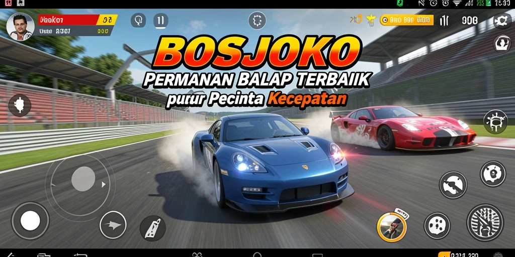 Tampilan gameplay Racing yang menegangkan dan penuh adrenalin.