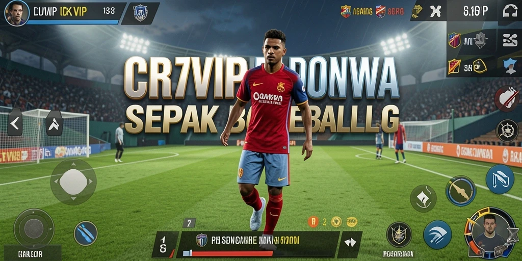 Screenshot gameplay CR7VIP yang menampilkan aksi manajer dan pemain.