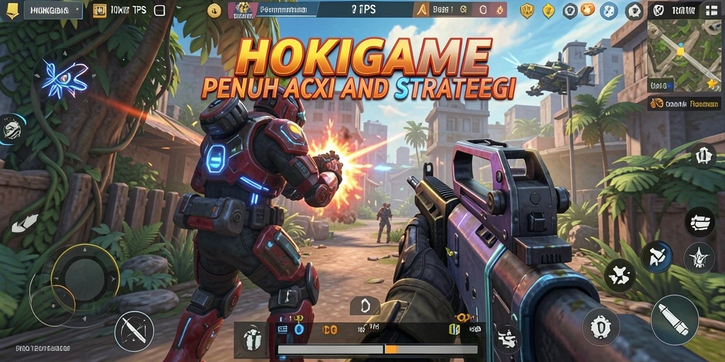 Gameplay menegangkan HOKIGAME dalam aksi TPS.