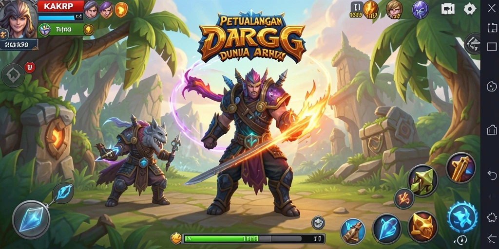 Screenshot KAKRP menampilkan aksi pertarungan yang intens dalam dunia ARPG.