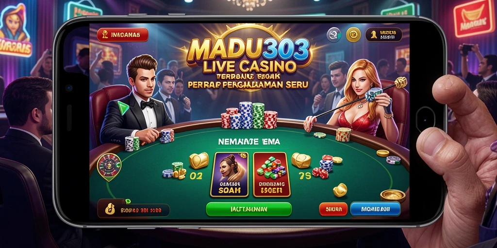 Tampilan gameplay Live Casino yang menarik dan interaktif di MADU303.