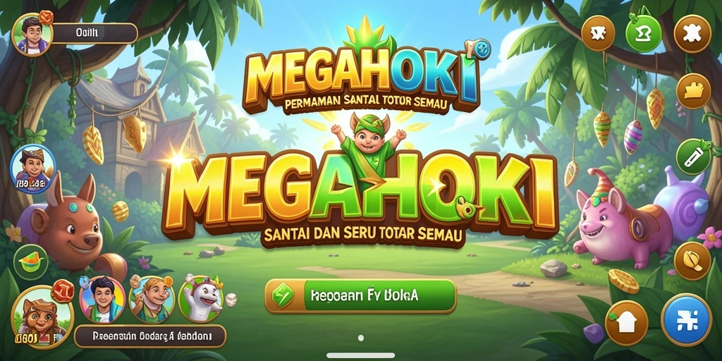 Tampilan gameplay MEGAHOKI yang menyenangkan dan interaktif.