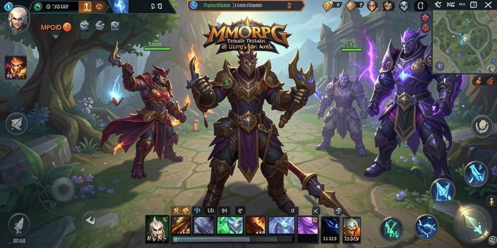 Tangkapan layar dari gameplay MPOID yang menampilkan aksi petualangan MMORPG.