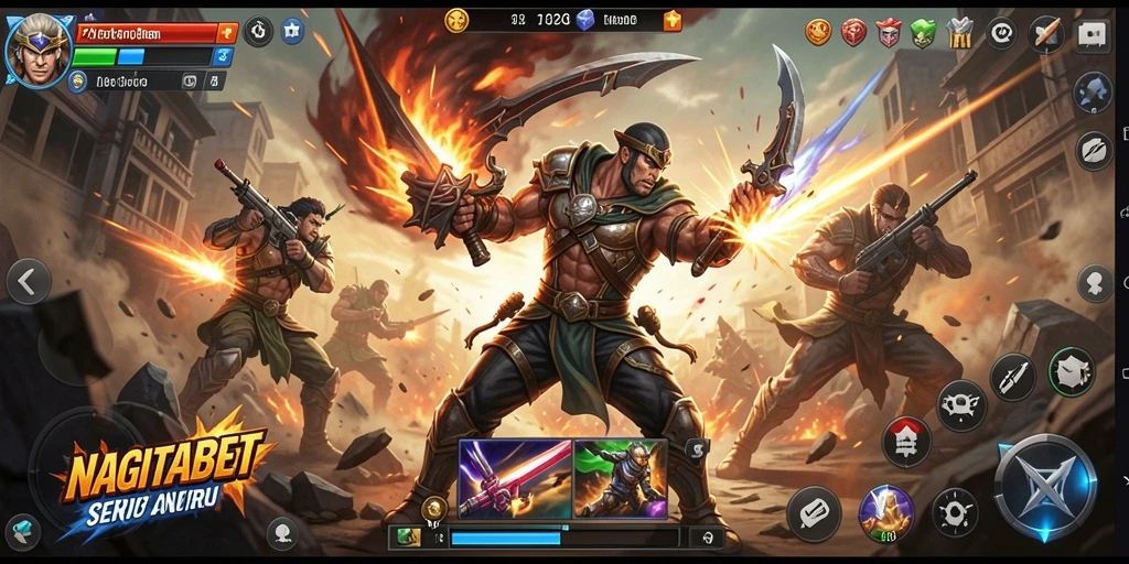 Tangkapan layar gameplay NAGITABET menampilkan aksi seru dan intens.