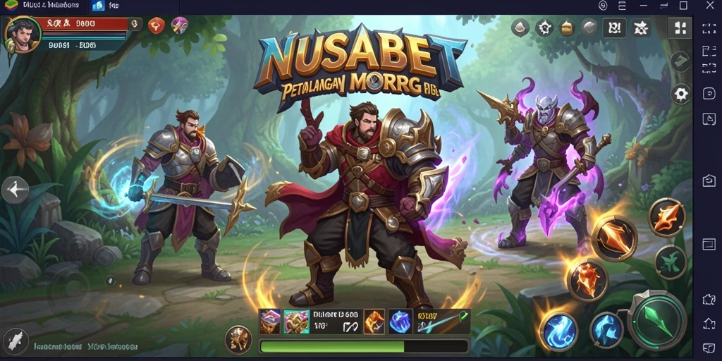 Screenshot NUSABET menampilkan aksi seru dalam pertempuran MMORPG.