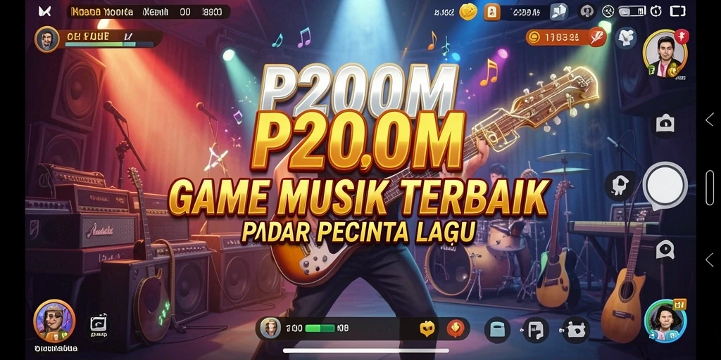 Tampilan gameplay menarik P200M dengan alunan musik yang menyenangkan.