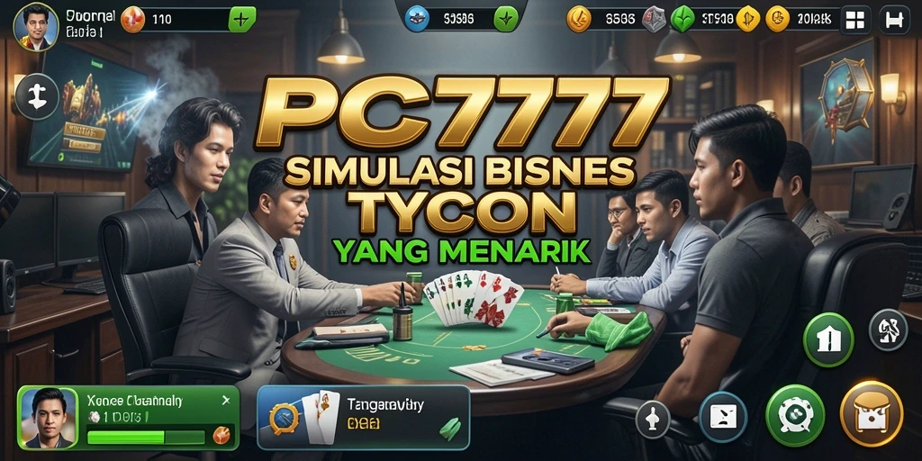 Screenshot PC777 menampilkan gameplay menarik dari simulasi bisnis Tycoon.
