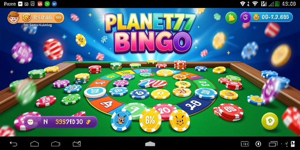 Tampilan gameplay menarik dari permainan Bingo PLANET77.