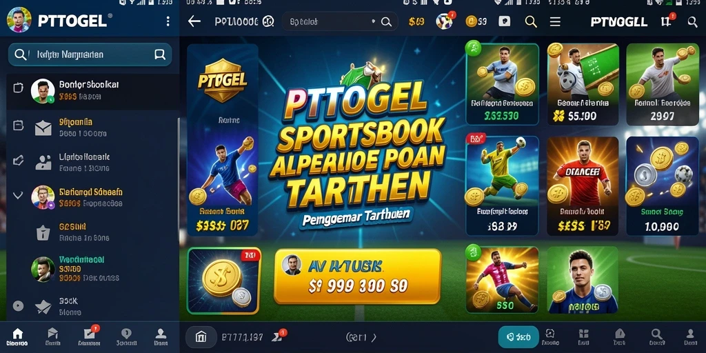 Tampilan antarmuka PTTOGEL yang intuitif untuk taruhan olahraga.