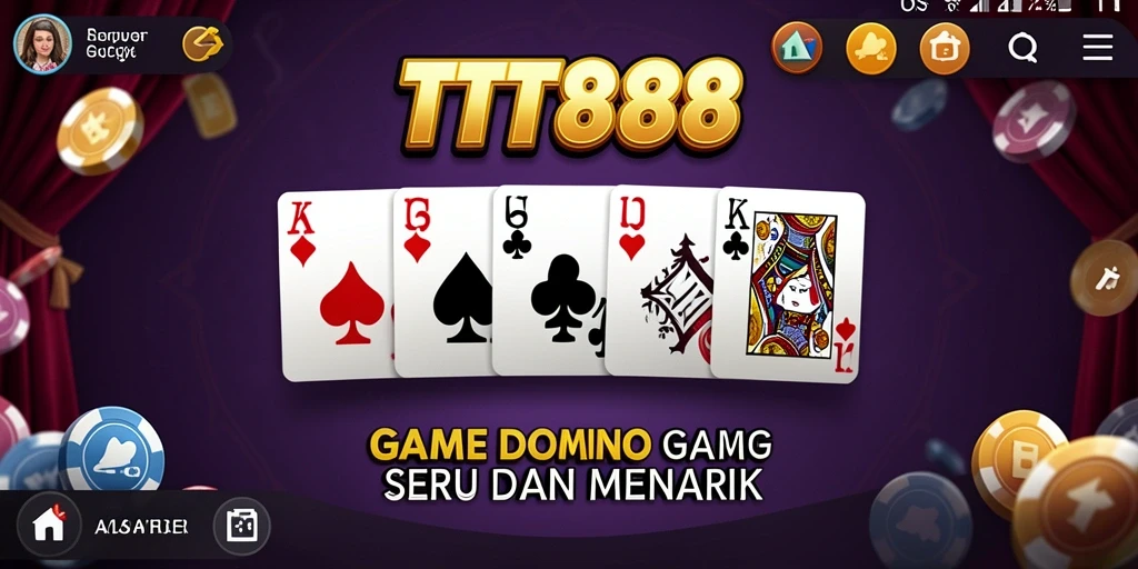Screenshot utama TTT888 menampilkan gameplay seru Domino.