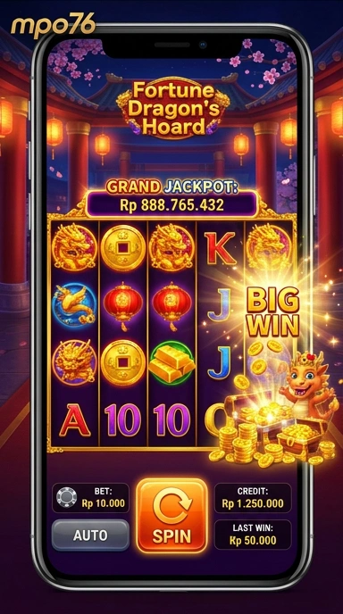 Tampilan antarmuka utama aplikasi mpo76.